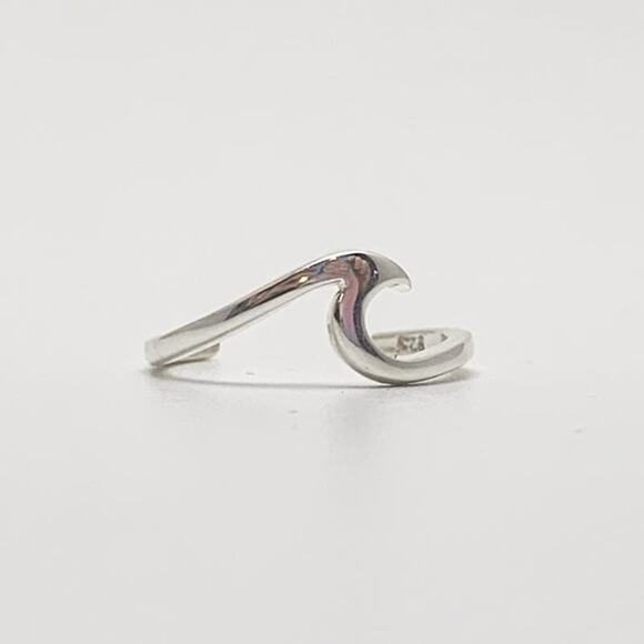 New sterling silver open wave toe ring boho beach vibes - Picture 3 of 3